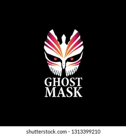ghost mask logo for games team sign, adventure or travel company and t-shirt design