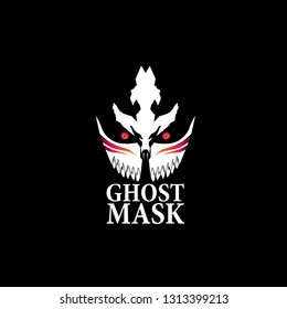 ghost mask logo for games team sign, adventure or travel company and t-shirt design