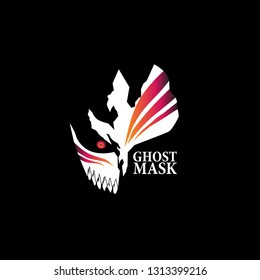 ghost mask logo for games team sign, adventure or travel company and t-shirt design