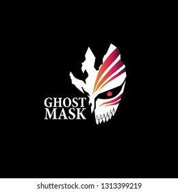 ghost mask logo for games team sign, adventure or travel company and t-shirt design