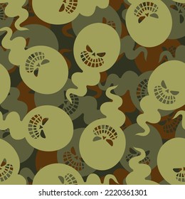 El patrón militar fantasma no tiene fisuras. spook army Background. Textura protectora para soldados y cazadores al estilo de Halloween