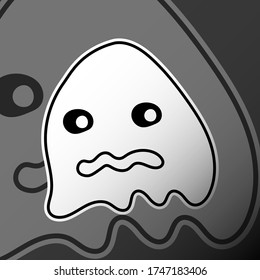Ghost Monster Head Cartoon Logo Icon. Esport, Team, Game, Asset, Sticker, Print.