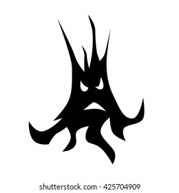 Ghost, monster vector template for Halloween.