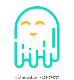 ghost mystery color icon vector. ghost mystery sign. isolated symbol illustration