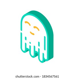 vector de icono isométrico de misterio fantasma. signo de misterio fantasma. ilustración de símbolo aislado