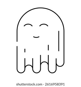 ghost mystery line icon vector. ghost mystery sign. isolated contour symbol black illustration