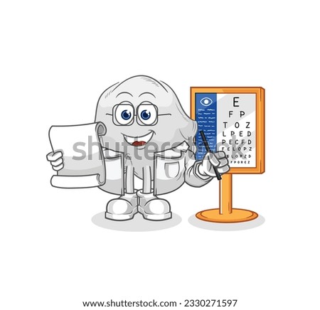 the ghost oculist cartoon. cartoon mascot vector
