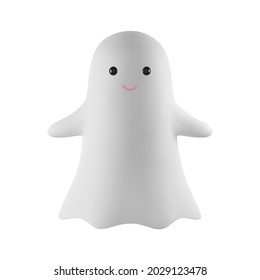 Ghost on a black background. Cute character. Vector EPS 10 
