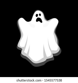 Ghost on black background illustration vector art