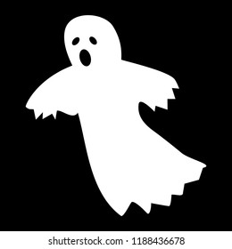 ghost on dark background;Halloween concept. vector illustration
