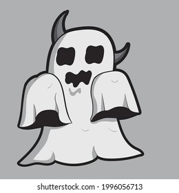 The ghost on halloween vector