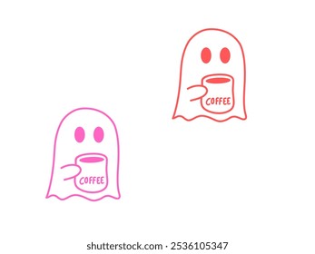 ghost on a White background, Halloween ghost