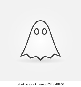 Ghost outline vector minimal icon or symbol