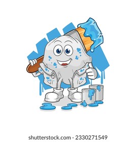 the ghost painter illustration. character vector