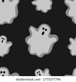 Ghost pattern on a black background. Vector image, eps 10