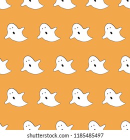 Ghost pattern, seamless background can use for design, Ghost wallpaper, Halloween concept, vector.
