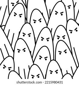 Ghost Pattern seamless. spook Background. halloween texture