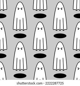 Ghost Pattern seamless. spook Background. halloween texture
