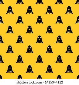 Ghost pattern seamless vector repeat geometric yellow for any design