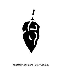 vector de icono de glifo de pimienta fantasma. signo de pimienta fantasma. símbolo de contorno aislado ilustración negra