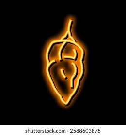 ghost pepper neon light sign vector. ghost pepper illustration