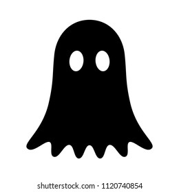 Ghost, phantom or apparition haunting Halloween flat vector icon for holiday apps and websites