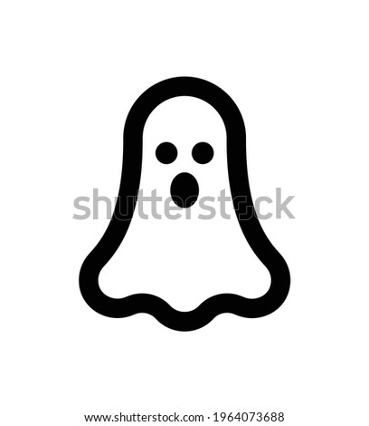 Ghost, phantom or apparition haunting Halloween vector icon