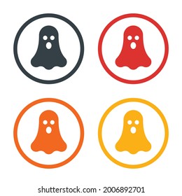 Ghost, phantom or apparition haunting icon vector illustration.