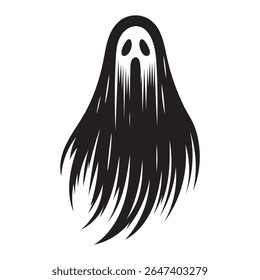 Fantasma fantasma horror silhueta ícone vetor arte design ilustração 