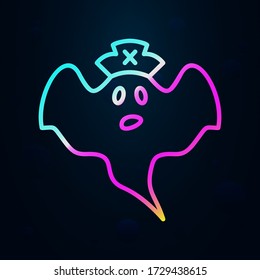 Geist, Pirate Nolan-Symbol. Einfache dünne Linie, Umrissvektor von Pirate-Icons für ui und ux, Website oder mobile Anwendung