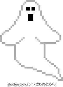 Ghost Pixel art vector image or clip art
