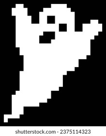 ghost Pixel art vector image or clip art