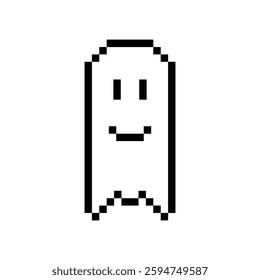 ghost pixel icon vector design with trendy style
