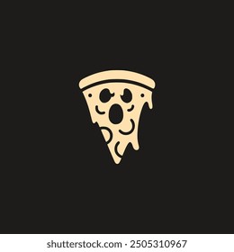 Diseño de Plantilla de Ilustración vectorial de logotipo de comida de bocadillo de pizza fantasma