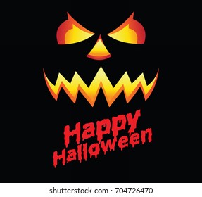 ghost pumpkin face halloween vector illustration