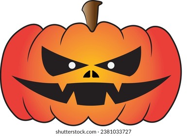 Ghost pumpkin vector for graphic design. Halloween.