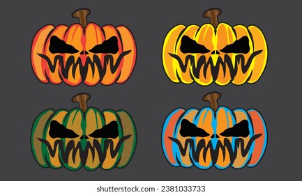 Ghost pumpkin vector for graphic design. Halloween.