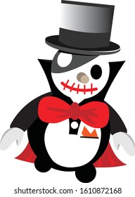 Ghost puppet in a black robe