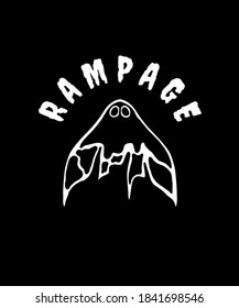 Ghost rampage logo, template, mockup