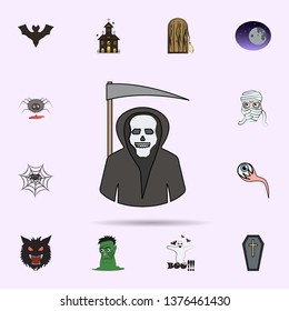 ghost reaper colored icon. Halloween icons universal set for web and mobile