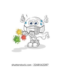 la caricatura de los virus de los fantasmas de rechazo. vector de mascota de dibujos animados