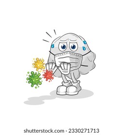 the ghost refuse viruses cartoon. cartoon mascot vector