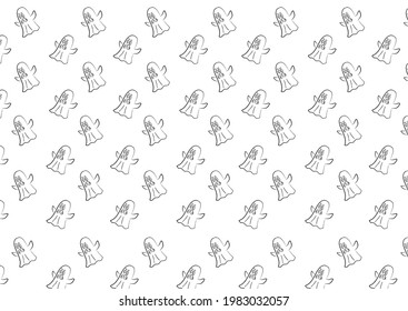 ghost repeating ghost background flying childlike plot