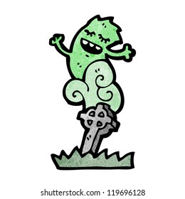 ghost rising from grave cartoon