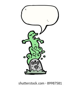 ghost rising from grave cartoon