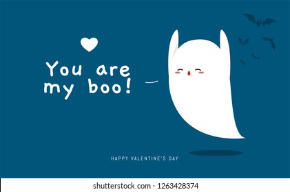  a ghost saying "you are my boo"