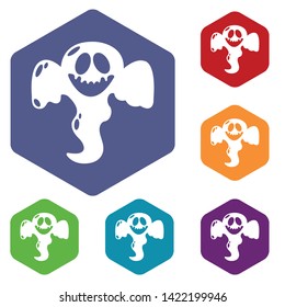 Ghost scaring icon. Simple illustration of ghost scaring vector icon for web