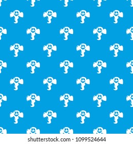Ghost scaring pattern vector seamless blue repeat for any use