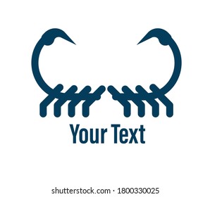 ghost scorpion logo with simple and modern lines
