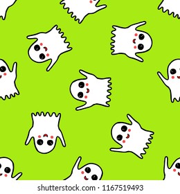 ghost seamless doodle pattern